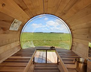 Unieke sauna-ervaring in Vakantiehuisje in Den Burg met uitzicht op Texelse natuur.