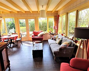 Cozy living room of The Achterhuys vacation home in Den Burg, Texel.