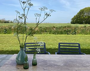 Uitzicht op de natuur vanaf het terras van Villa Nieuw Leven Texel in Den Burg.
