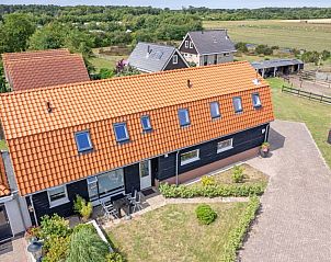 Luchtfoto van Wulpenweid Bed en Parking, prachtige B&B in De Dennen, Texel.