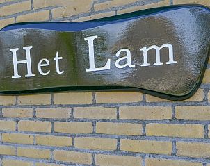 Typenschild von Bungalow Het Lam in Den Burg, Texel. Charmantes Ferienhaus auf den Watteninseln.