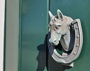 Unieke deurklopper in de vorm van een paardenhoofd bij 't Wambuis, Den Hoorn, Texel.