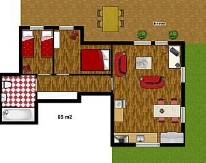 Guest house 010555 - Holiday property Texel - Appartement Rood