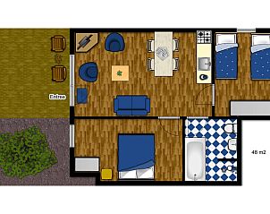 Unterkunft 010594 - Ferienhaus Texel - Appartement Blauw