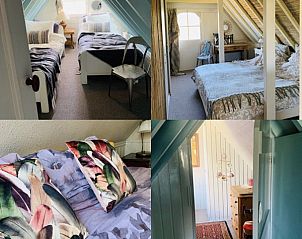 Mehrere Schlafzimmer im Ferienhaus 't Kaaps Huussie in Oosterend, Texel mit bequemen Betten.