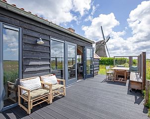 Veranda by ZoWad - Molenhuisje Beaufort, Ferienhaus in Oosterend Texel, mit Blick auf die Windmhle.