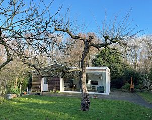 Bijenkorfweg 29 vakantiehuis in Oosterend Texel met uitzicht op groene tuin en bomen.