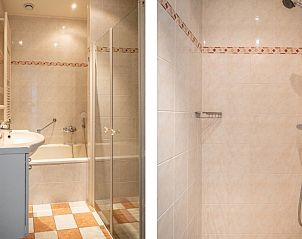 Moderne badkamer in Vakantiepark So What bungalow, De Koog, Texel. Geniet van comfort en luxe op de Waddeneilanden.