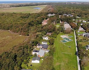 Panoramisch uitzicht op De Koog, Texel en De Strandloper bungalow.
