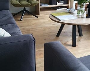 Comfortabele zithoek met moderne faciliteiten in Gortersmient 308, Bungalowpark Gortersmient, Texel.