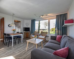 Cozy living room in Langsteert vacation home, De Dennen, Texel, Wadden Islands.
