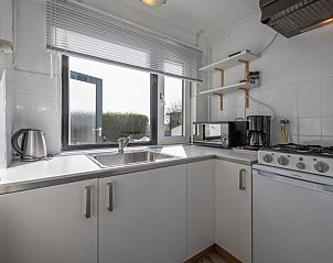 Modern kitchen in Langsteert vacation home, De Dennen, Texel, Wadden Islands.