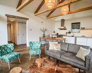 Modern and spacious living room in Bungalowpark Oud Vredelust - Zeeskuum, Texel