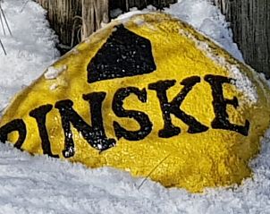 Rinske stone covered with snow at Holiday home in Formerum Terschelling.