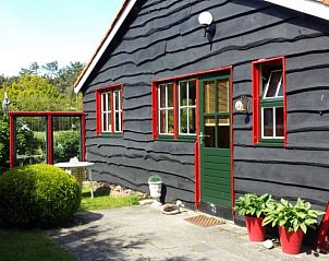 Authentieke gevel van vakantiehuis De Trekvogels in Formerum, Terschelling met kleurrijke details.