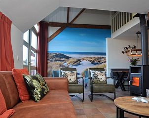 Gezellige woonkamer van Zeeduin vakantiehuis in Hoorn, Terschelling.