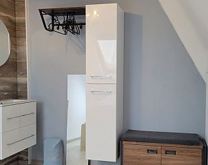 Stijlvolle badkamer in Wadhuske vakantiehuis, Oosterend, Terschelling.