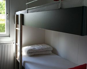 Stapelbed in kindvriendelijke slaapkamer van Carpe Diem vakantiehuis, West, Terschelling.