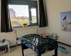 Spielzimmer mit Tischfuball im Ferienhaus Nij Jit, Midsland aan Zee, Terschelling.