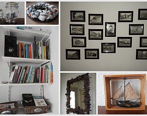 Collage van interieurdetails in Botter vakantiewoning Midsland Noord Terschelling