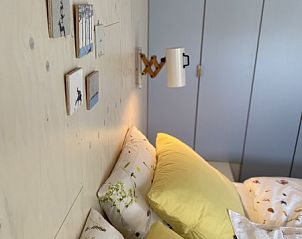 Stapelbed in kinderslaapkamer van Sinne vakantiewoning Midsland Noord Terschelling.