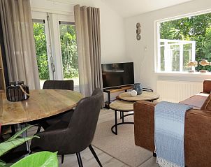 Stijlvolle woonkamer van Vakantiehuis Bengel in Midsland Noord, Terschelling met comfortabele zitruimte.