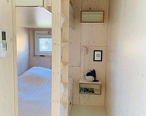 Kinderkamer met stapelbed in vakantiehuis Kleine Walvis, Midsland Noord, Terschelling.