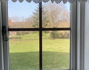 Vensterbank met bloemen in Beppe van Ameland vakantiehuis, Hollum, Ameland.