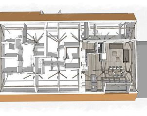 Plattegrond van Hooivak vakantieverblijf, Hollum Ameland, bovenverdieping.