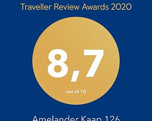 Traveller Review Award 2020 voor Amelander Kaap 126, Hollum, Ameland met score 8,7.