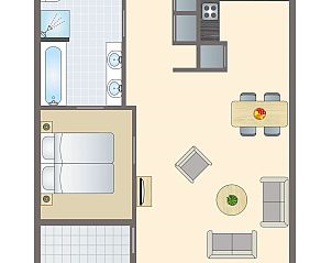 Guest house 040468 - Bungalow Ameland - Ameland State | 2-4-persoons appartement | 2-4C2