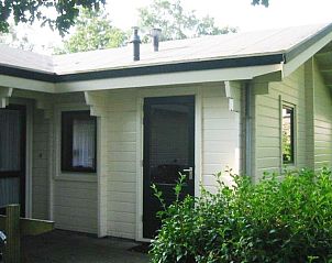 Buitenkant van Ascona bungalow, Nes, Ameland met groene beplanting.