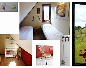 Kindvriendelijke kamer in Casa Maris, Schiermonnikoog, met wieg en speelse decoratie.