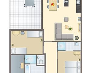 Guest house 430505 - Bungalow Noordoost Brabant - De Vers | 4-persoons bungalow | 4C1