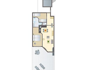 Unterkunft 454057 - Bungalow Noordzeekust - Beach Resort Ooghduyne | 4-persoons appartement | 4B1