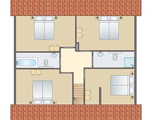 Verblijf 454085 - Bungalow Noordzeekust - Beach Resort Ooghduyne | 12-persoons villa | 12C