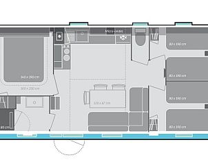 Unterkunft 640824 - Appartement Zuid-Beveland - Appartement Mobilheim O'Hara 6p camping Scheldeoord Baarland