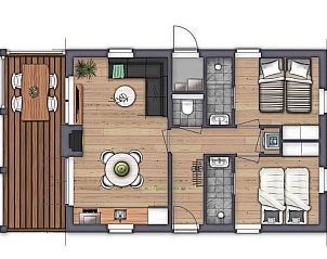 Unterkunft 6801293 - Bungalow Noordzeekust - Bungalow type Cypres XS