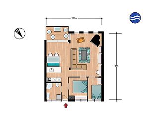 Unterkunft 680169 - Appartement Noordzeekust - Appartement Jazz, Noordwijk aan Zee