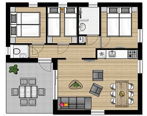 Unterkunft 6804170 - Ferienhaus Noordzeekust - Comfort 6B